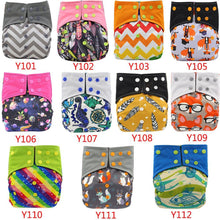 Load image into Gallery viewer, Newborn Cloth Diaper Sewed in Charcoal Bamboo Insert and Suede Pocket Diapers Waterproof Baby Nappies Design for Baby
