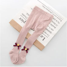 Load image into Gallery viewer, Children Bowknot Tights Cotton For Baby Girls Pantyhose Kids Infant Knitted Breathable Tights Soft And Warm Elastic Tight
