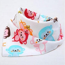 Load image into Gallery viewer, Cute Breathable Bibs Baby Feeding Cartoon Printing Super Absorbent Triangle Scarf Bib Cotton For Newborn Infant Girls And Boys
