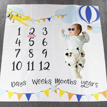 Load image into Gallery viewer, Cartoon Pattern  Baby Photo Props Background Blankets Play Mats Backdrop Cloth Calendar Photo Accessories Blanket For Baby
