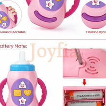 Load image into Gallery viewer, Baby Simulation Milk Bottle Toy LED Flashing Baby Bottle With Sound and Light Toys For Baby

