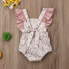 Load image into Gallery viewer, Luxury Modern Toddler Baby Girls Ruffles Romper Infant Newborn Baby Bow Jumpsuit Summer Flower Baby Girls Clothes Baby Costumes
