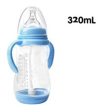 Load image into Gallery viewer, Baby Safe Plastic BPA Free Anti-colic Baby Milk Water Juice Bottle with Straw for Infant Feeding For Kids

