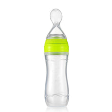 Load image into Gallery viewer, Baby Bottle Leak-proof Food Dispensing Spoon Juice Cereal Feeding Bottle Spoon Food Supplement Bottles For Kids In Modern Design
