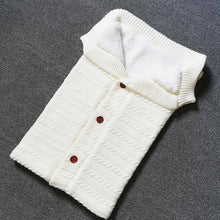 Load image into Gallery viewer, Handmade Wool Warm Baby Blanket Soft Baby Sleeping Bag Cotton Knitting Envelope Newborn Swadding Wrap Stroller blankets Gift for Shower
