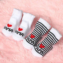 Load image into Gallery viewer, Comfortable Cute Cotton Newborn Soft Baby Girls Boys Socks Infant Toddler Stripe Anti Slip Stretchy Socks
