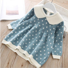 Load image into Gallery viewer, New Baby Winter Knitted Clothes Infant Toddler Tops Shirts For Baby Girls Retro Dress Design
