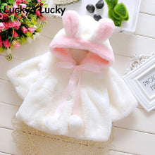 Load image into Gallery viewer, Luxury Mdern Warm Baby Girls Cute Winter Rabbit Hood Outwears Newborn Clothes For Girls In Modern Elegant Design
