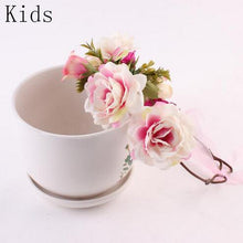 Load image into Gallery viewer, Luxury Modern Newborn Headband Flower Crown Mother Kids Matching Hair Band Accessories Flower Headband For Mother and Daughter
