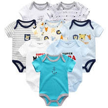 Load image into Gallery viewer, 8PCS Set Modern Baby Rompers Cotton Overalls Newborn Clothes Jumpsuit Sumemr Baby set for Boys and Girls Kids
