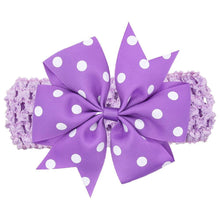 Load image into Gallery viewer, Modern Luxury Children Dot Bow Wide Hair Head Band Headband Headwear For Girls Baby
