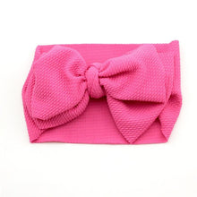 Load image into Gallery viewer, Modern Luxury Newborn Large Bow Cotton Rainbow Print Headwrap Baby Girl Fabric Messy Bow Turban Headband
