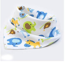 Load image into Gallery viewer, Cute Breathable Bibs Baby Feeding Cartoon Printing Super Absorbent Triangle Scarf Bib Cotton For Newborn Infant Girls And Boys
