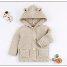 Load image into Gallery viewer, Knitting Cardigan Warm Long Sleeve Hooded Sweaters for Newborn Infant
