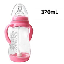 Load image into Gallery viewer, Baby Safe Plastic BPA Free Anti-colic Baby Milk Water Juice Bottle with Straw for Infant Feeding For Kids
