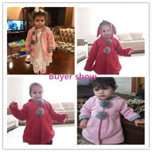 Load image into Gallery viewer, Baby Girls Coat Winter Spring Baby Girls Princess Coat Jacket Rabbit Ear Hoodie Casual Outerwear For Girl Infants Clothing Jacket Luxury Style
