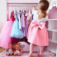 Load image into Gallery viewer, Luxury Modern Elegant Baby Girl Tops Bow Dresses Lace Ball Gown Tutu Party Dress Sundress Baby Girls Princess Clothing Style
