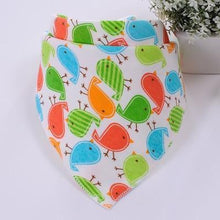 Load image into Gallery viewer, Cute Breathable Bibs Baby Feeding Cartoon Printing Super Absorbent Triangle Scarf Bib Cotton For Newborn Infant Girls And Boys

