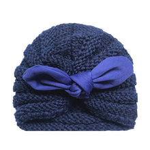 Load image into Gallery viewer, Handmade Knitted Winter Baby Hat for Girls Candy Color Enfant Baby Beanie Turban Hats Newborn Baby Cap
