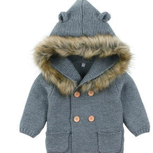 Load image into Gallery viewer, Modern Winter Warm Knit Cardigan Long Sleeve Hooded Sweaters for Newborn Infant Jacket And Coat Combination Clotes
