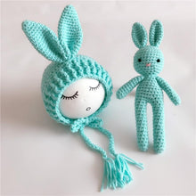 Load image into Gallery viewer, Modern Baby Cap Deer Design Handmade Crochet Deer Costume Set Knitted Hats And Toy For Girls and Boys Kids
