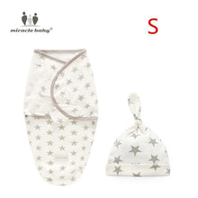 Load image into Gallery viewer, Baby Swaddle Blanket With Cap Swaddle Wrap Swaddling bag  Baby Sleeping Bag
