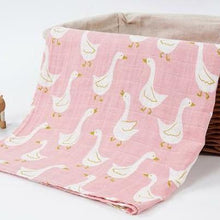 Load image into Gallery viewer, Baby Blankets Newborn Soft Organic Cotton Baby Blanket Muslin Swaddle Wrap Feeding Burp Cloth
