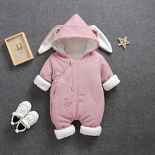 Load image into Gallery viewer, Clothes Cold Winter Girl Garment Thicken Warm Comfortable Pure Cotton Coat Jacket Kids Romper Jumpsuit In Modern Style
