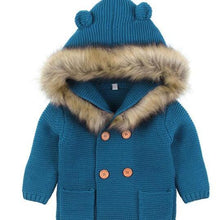 Load image into Gallery viewer, Modern Winter Warm Knit Cardigan Long Sleeve Hooded Sweaters for Newborn Infant Jacket And Coat Combination Clotes
