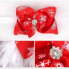 Load image into Gallery viewer, Christmas Baby Girl Headband Hair Accessories Cloth Tie Newborn Headwear Ribbon Bow For Girls
