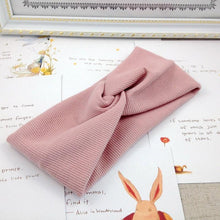 Load image into Gallery viewer, Handmade Modern Baby Headband Soft Elastic Cotton Baby Hat Solid Color Kids Cap Bonnet Knit Girls Hats Hairband Baby Accessories For Mother &amp; Daughter
