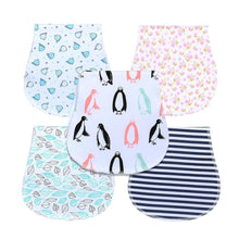 Load image into Gallery viewer, New Baby 100% Cotton Three Layers Waterproof Lightweight Natural Burp Curved Bibs For Baby Accessories
