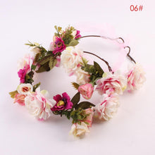 Load image into Gallery viewer, Luxury Modern Newborn Headband Flower Crown Mother Kids Matching Hair Band Accessories Flower Headband For Mother and Daughter
