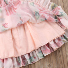 Load image into Gallery viewer, Cute Baby Girls Dress with  Flower Puff Sleeves A -line Dress For Baby Girls for Holiday Party
