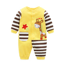 Load image into Gallery viewer, Modern Printed Jumpsuits Gentleman Autumn Long Sleeves Rompers Cotton Baby Clothes for Boys and Girls Outfits Style
