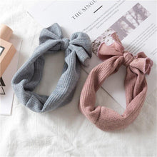 Load image into Gallery viewer, Cute Baby Girl Headbands Knitted Newborn Baby Bows Haiband Turban Head Warm head band

