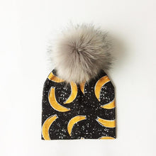 Load image into Gallery viewer, Luxury Modern Unique Toddler Boys and Girls Cartoon Printing Cotton Pompom Cap For Baby Beanie Hat With Pompon For Kids
