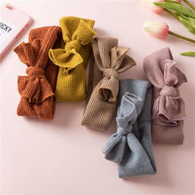 Load image into Gallery viewer, Cute Baby Girl Headbands Knitted Newborn Baby Bows Haiband Turban Head Warm head band
