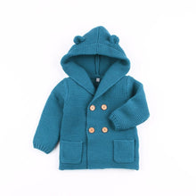 Load image into Gallery viewer, Winter Hooded Knitted Long Sleeve  Sweaters For Newborn Babies
