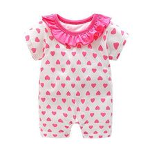 Load image into Gallery viewer, Summer Short Sleeved Girls Dress Baby Romper Cotton Newborn Body Suit Baby Pajama Boys Rompers
