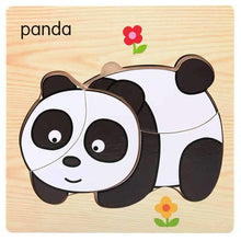 Load image into Gallery viewer, 3D Wooden Children Interesting Puzzle Toys With Animals and Cars Exellent Puzzles Intelligence Kids Early Educational Toys For Children
