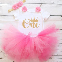 Load image into Gallery viewer, Modern New Tutu Dress Toddler Girls 1st Birthday Party Outfits Princess Costumes for 12 months Girls
