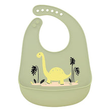 Load image into Gallery viewer, Silicone Baby Bibs waterproof Baby Saliva Towel Animal Adjustable Cloths Bandana Soft Feeding Cartoon Bib For Kids
