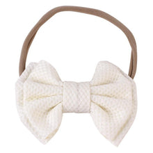 Load image into Gallery viewer, Luxury Cute Baby Girl Headband Ribbon Elastic Rope Big Bow Hair Band Candy Color Pony Tail Ties Ropes For Girls
