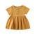 Load image into Gallery viewer, Kids Summer Cotton Linen Dress with Plain Short sleeve  Party A-line dress For Small Girls 1-3 Years
