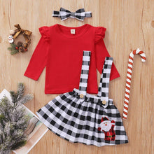 Load image into Gallery viewer, Cute Outfits Autumn Winter Plaid Suspender  Christmas Dress Clothing  Kids Girls Skirts
