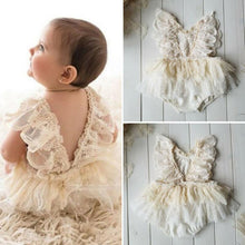 Load image into Gallery viewer, Modern Newborn Baby Girl Flower Lace Romper Bodysuit Jumpsuit Tutu Dress Outfit Clothes Made for Little Prinsess girls between 0-24Months
