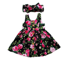 Load image into Gallery viewer, Interesting Toddler Kids Baby Girl Party Princess Floral summer Dress Pageant Clothes With Bow
