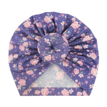 Load image into Gallery viewer, Luxury Modern Donut Baby Beanie Turban Hat Baby Cap Cotton Fruit Print Floral Toddler Baby Girl Cap Design
