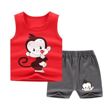 Load image into Gallery viewer, Modern Baby Short Sleeve Clothing Set For Boys And Girls Cotton Underwear SuitSummer Pajamas for Kids

